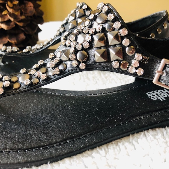 Black Charlotte Russe sandals with rhinest… - Picture 4 of 8